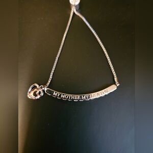 Silver "My Mother My Mentor" Bar Bracelet